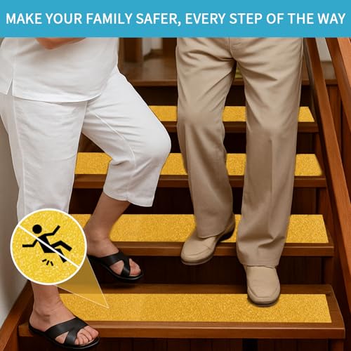 Image of Aluminum Foil Anti Slip Tape 6 inch x30FT Yellow Heavy Duty Aluminum Tape for Stairs Grip, Outdoor & Indoor Safety, Waterproof Non-Slip Traction Tape for Steps, Bathroom, Pool, Walkways