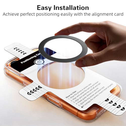 volport für Magsafe Ring Aufkleber mit Haftvermittler: 0,3 mm Ultra Dünn Magnetring - Universal Extra Stark Mag Safe Metallring mit Kleber für iPhone & Samsung Handyhülle, Autohalterung, Wallet