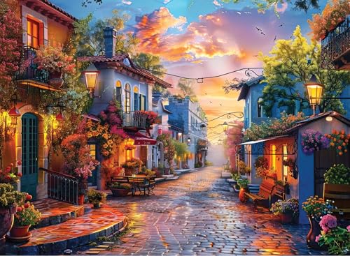 Anatolian Puzzle -Calm Street, 1000 Piece Puzzle, #1203