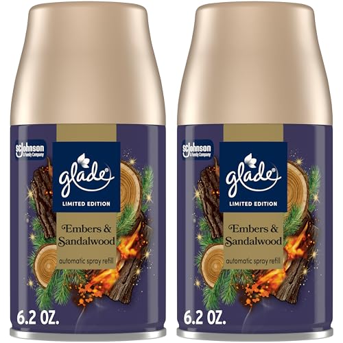Glade Automatic Spray Refill, Embers & Sandalwood, Scented Air Freshener for Home and Bathroom, 6.2...