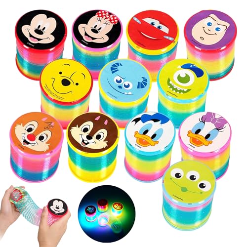 【嬉しい 縁日 用品 】ディズニー 光る ピカピカ スプリング 12個入 セット キャラクター 〔 お祭り/イベント/子供会/露店/縁日 〕可愛い ミッキー ミニー 伸びる おもちゃ 玩具 【 K-Bright感謝のカード 】のサムネイル