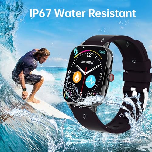 Image of SHKOD Watch1 Pro 1.83 inch HD Display Smart Watch with Bluetooth Calling, AI Voice Assistance, 100 Sports Modes IP67 Rating Fast Charging 240 * 286 Pixel High Resolution (Black)