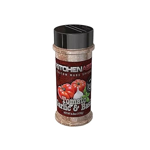 KITCHENABZ Tomato Garlic & Basil Seasoning, Gluten-Free, Low Sodium Seasoning