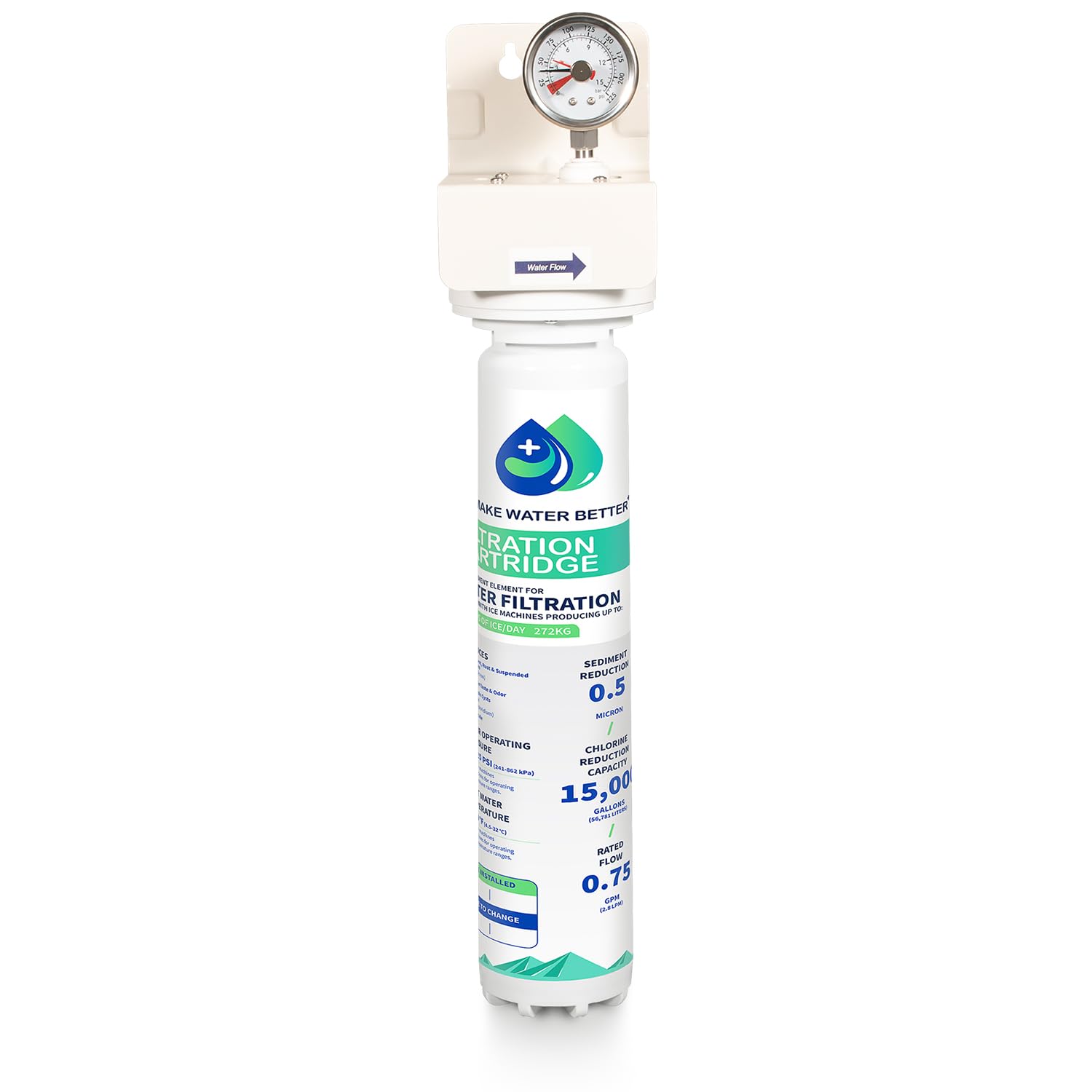 Photo 1 of AR-10000-P Arctic Pure Plus Single Cartridge Ice Machine Water Filtration System for Manitowoc, 15,000 Gal Capacity