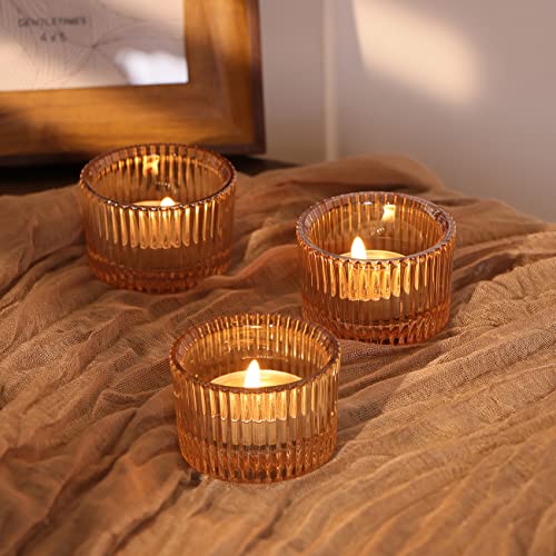 Lanttu Tealight Candle Holder Set Of 12,Gold Small Votive Candle Holders For Table Centerpiece,Glass Gold Tea Light Candles Holder For Party&Home,Halloween,Wedding Decor(2''Dia*1.4''H) #TOP1