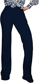 Women High Waisted Dress Pants Work Trousers Slacks Bottoms Casual Pull On Long Stretch Solid Office Business