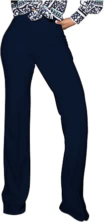 CELINE Phoebe period cotton Waist logo design Center press Wide Pants Slacks Bottoms 2 1V33/261C Navy 34