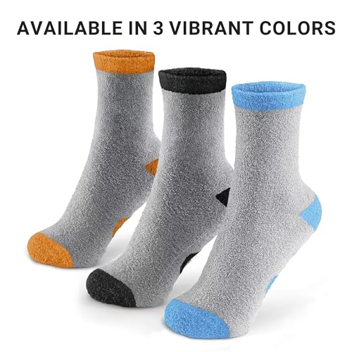 Everyday Fluffy Sockzzz, Comfortable Socks for Women and Men, Cozy, Warm Socks for Home and Travel, Travel Essentials, Black3