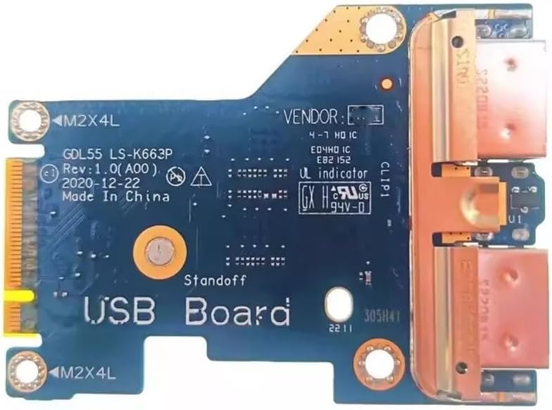 New for G15 5510 5511 Laptop USB Board Audio Board IO Board SD Card Reader LS-K663P 0TR4T5 TR4T5