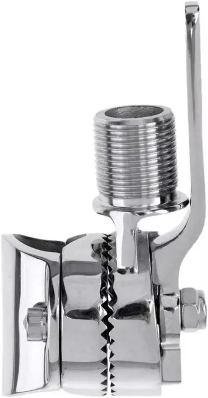 25mm Antenna Ratchet Mount Dual Adjustable Base VHF Antenna Ratchet Mount 316 Stainless Steel, Silver