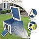 HiCaptain Katzenhaus Outdoor Katzenhaus für Draussen - Katzenhaus aus Holz Outdoor - Perfekt für Welpen, Kaninchen Haus - Einfach Aufzustellen - 52cm x 42cm x 43cm，Blau
