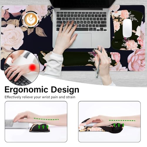 MOSISO Keyboard Mouse Pad Set