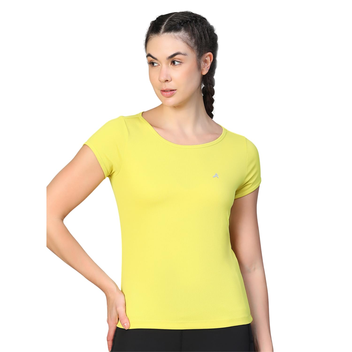 Women Round Neck Sports T-Shirt Quick Dry Breathable Gym Workout Top Lightweight Moisture Wicking Running Tee Activewear for Yoga, Fitness & Casual Wear-picture-23