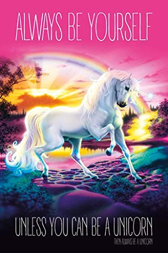 Image of Pyramid International "Always Be Yourself Unicorn Maxi Poster, Multi-Colour, 61 x 91.5 x 1.3 cm