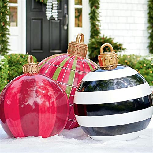 60 cm große Weihnachtskugeln Weihnachtsbaumschmuck Outdoor-Atmosphäre Kugeln Spielzeug Geschenkkugel Ornament für Zuhause-05,Polen,60cm