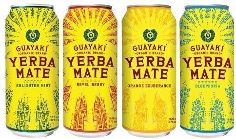 Guayaki Variety Pack - Mint, Orange, Revel Berry, Bluephoria (Pack of 16)