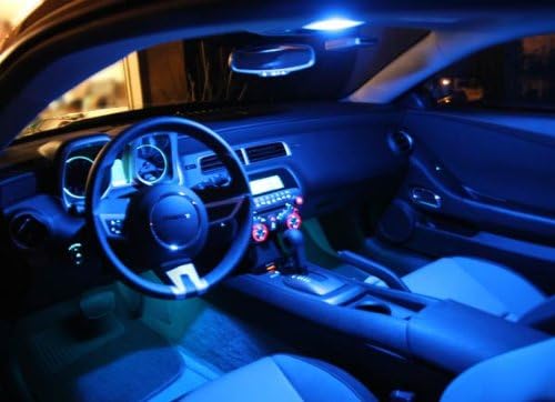 iJDMTOY 4-SMD Error Free 6411 578 LED Bulb Compatible With Car Interior Dome Light or Trunk Area Light, Ultra Blue