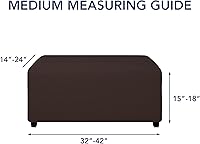 Vista 120 de PureFit Funda otomana rectangular de ajuste suave superelástica, para taburete de pies y muebles de almacenamiento plegables para sala de estar