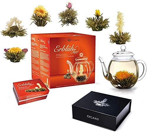 Creano Mix de Té Flowers - Set de Regalo "Té Floreciente" + 12 Cajas Magnéticas de Flores de Té en 6 Variantes | Té blanco