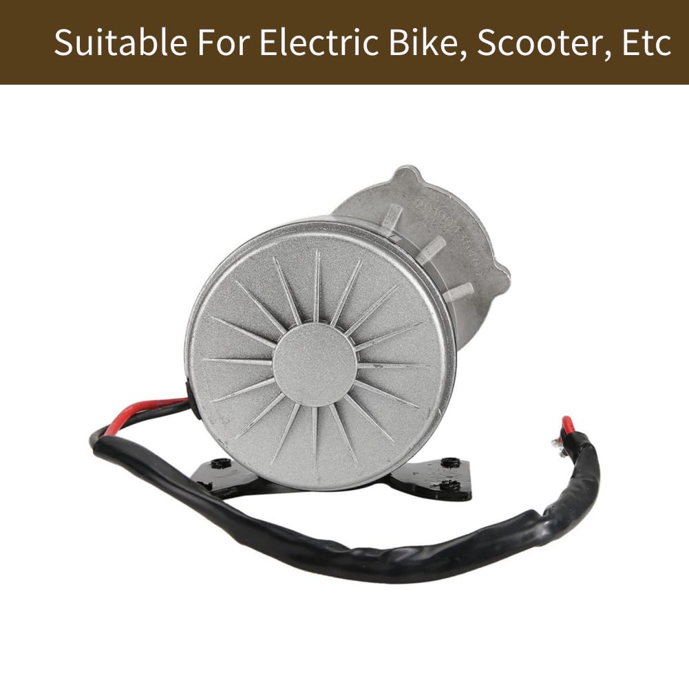 Kit di Conversione Motore Riduttore DC, 12V 250W, con Pignone a 9 Denti Spazzolato per Scooter da Bicicletta