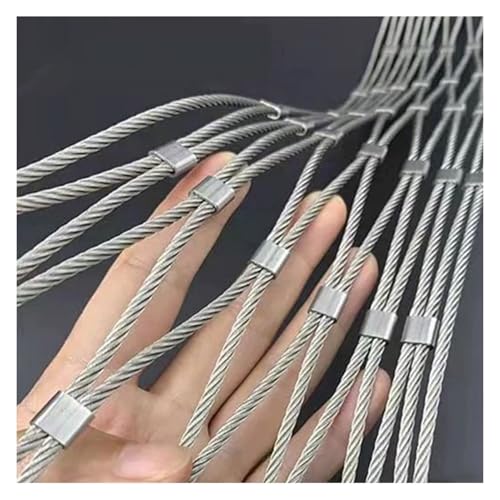 Barandilla de Cable Flexible de Malla de Acero Inoxidable 304 XPE de 5 cm/2 mm para balcón, Red de Seguridad para Animales, Valla de Aislamiento (2,5 x 2,5 m), Resistente a la Inte