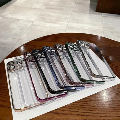 Coque en silicone transparent pour iPhone 11 Pro Max violet