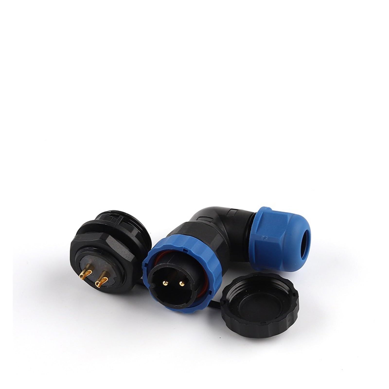 Connecteur étanche SP20 IP68 coudé à écrou arrière 1 broche pour installations durables