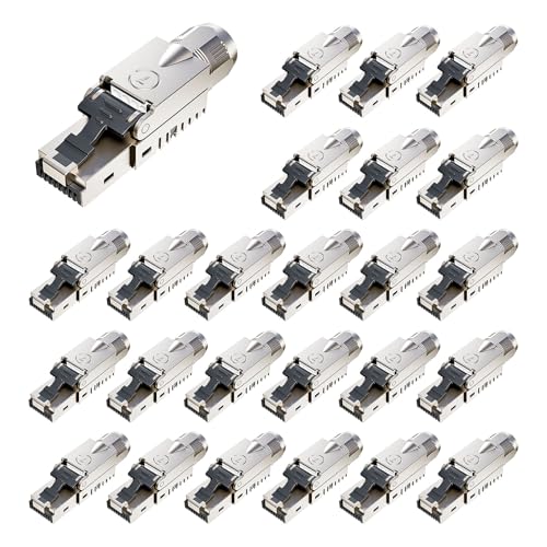 FGB RJ45 CAT7 Netzwerkstecker, 10 Gbit/s 600 MHz, 25 Stück
