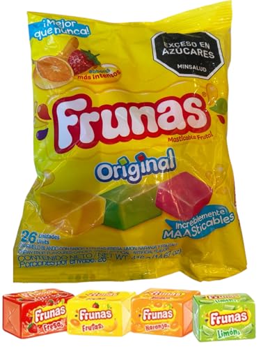 FRUNAS Original 26 unidades peso neto 416g caramelo frutas miniatura 1