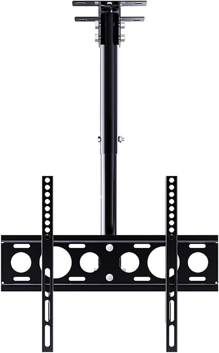 HPTHLY Adjustable Ceiling Tv Mount Bracket For 26 60 Inch Flat Panel Televisions Tilt Swivel Max 400X400Mm Adjustable Height Black Tv Mount Stand With 2M Cable,2M (2M)