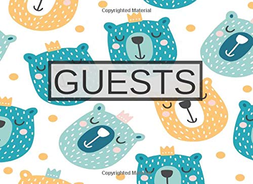 Guest: Baby Backgrounds 8,Baby Shower Guest Book, 8.25" x 6", Classic Guest Book, 100 pages, Professional Binding
