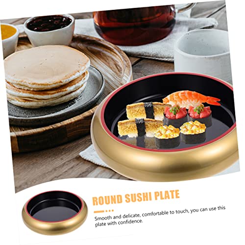 Plato redondo profundo de plástico para sushi miniatura 4