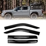 FormiPow Window Visors Rain Guards for 2022-2025 Nissan Frontier Crew Cab, Tape-On Window Deflectors, Weather Protection, Wind Noise Reduction, Exterior Car Accessories (4 Pcs)