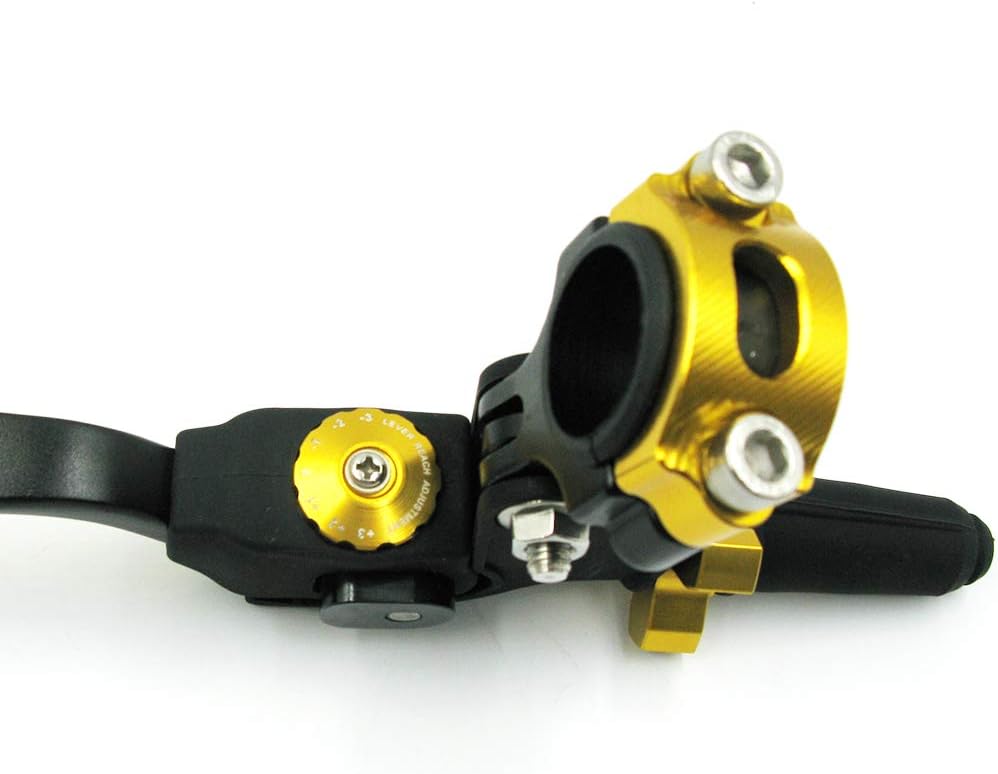 Clutch Lever Perch Motocross Dirt Bike Fall Prevention Folding Adjustable for CRF WR KXF RMZ FE (Black)