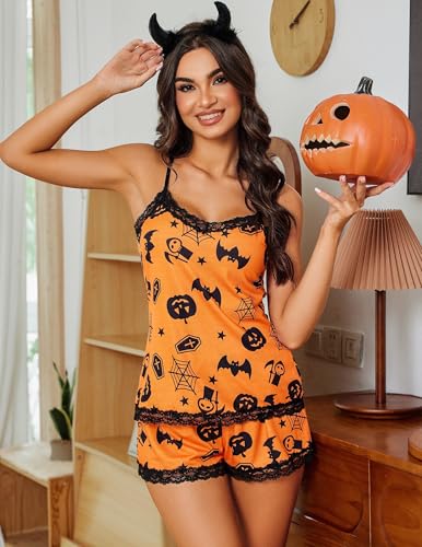 Image of Avidlove Lace Trim Cami Modal Pajamas for Women Set 2 Piece Sexy Pj Set