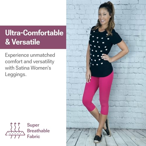 Image of SATINA High Waisted Leggings for Women - Comfortable and Stretchy in Versatile Sizes and Colors