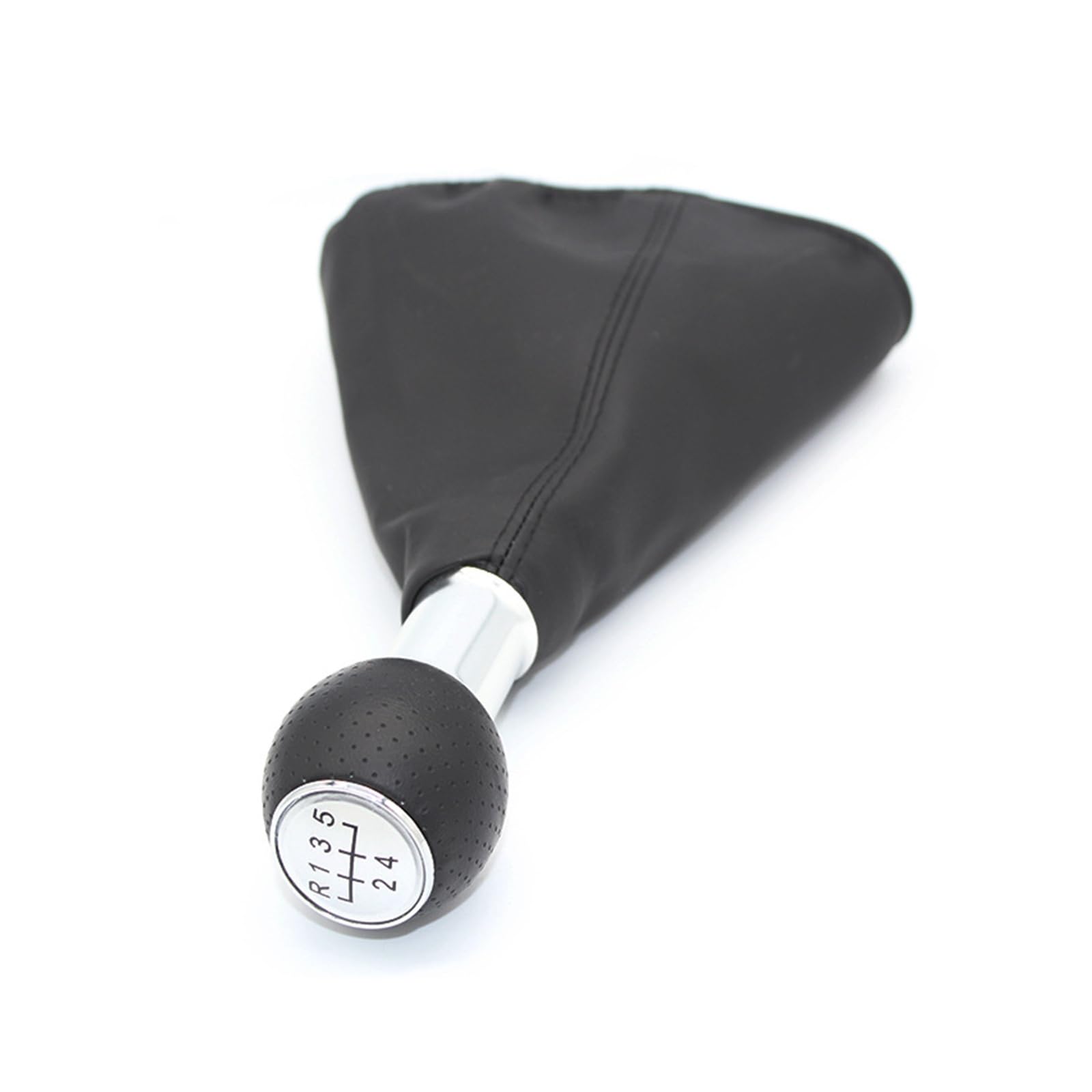 ZhanNuoBHd for Polo for Golf Gear Shift Head Handball Elastic Dust Cover Set Automotive Parts Stick Shifter Lever Knob(Black 5-Speed)