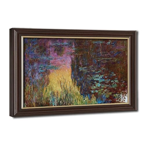 Impression sur toile Nénuphars de Monet cadre suspendu 61x91cm