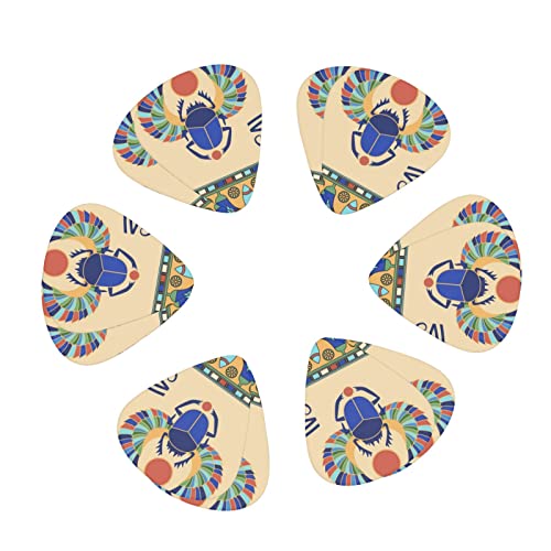 Ensemble de 12 médiators de guitare scarabée égyptien pour guitare acoustique, guitare électrique, contrebasse, ukulélé - Les Beatles, Paul McCartney, John Lennon, RIngo Starr, George Harrison Ensemble de 12 médiators de guitare scarabée égyptien pour guitare acoustique, guitare électrique, contrebasse, ukulélé – Image 3