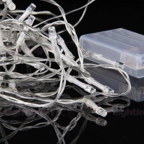 JnDee Battery Powered LED Fairy Lights 2M 20LED Multi Colours RGBY - ON/Off/Flash Functions, Perfect for Christmas Wedding