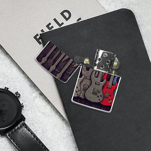 Funda para Encendedor con Diseño de Guitarra en Metal miniatura 7