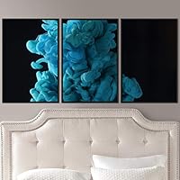 3 Piece Framed Canvas Wall Art Abstract Fluids 3D Abstract Abstract Brushstroke Contemporary - 16