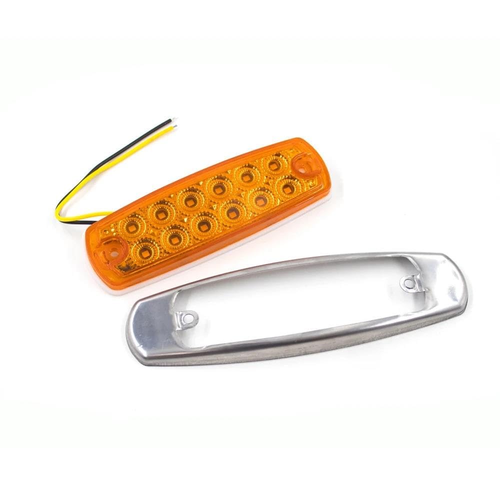 10X 12V-24V LED 12LED Boczne Światło Obrysowe Samochodu