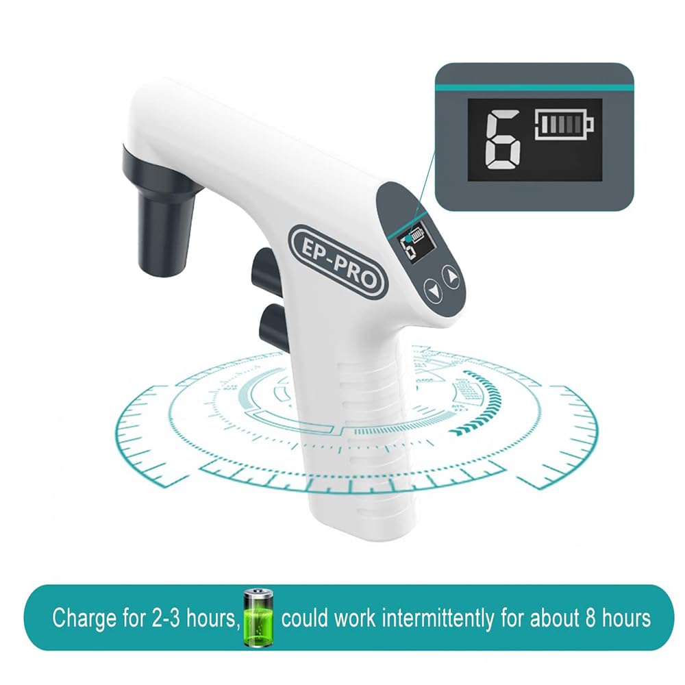 Elektrischer Pipettenregler, 0,1-100 ml Laborpipette, mit Ständer und Filter, zwei Entleerungsmodi, für Flüssigkeitsübertragung und -dosierung