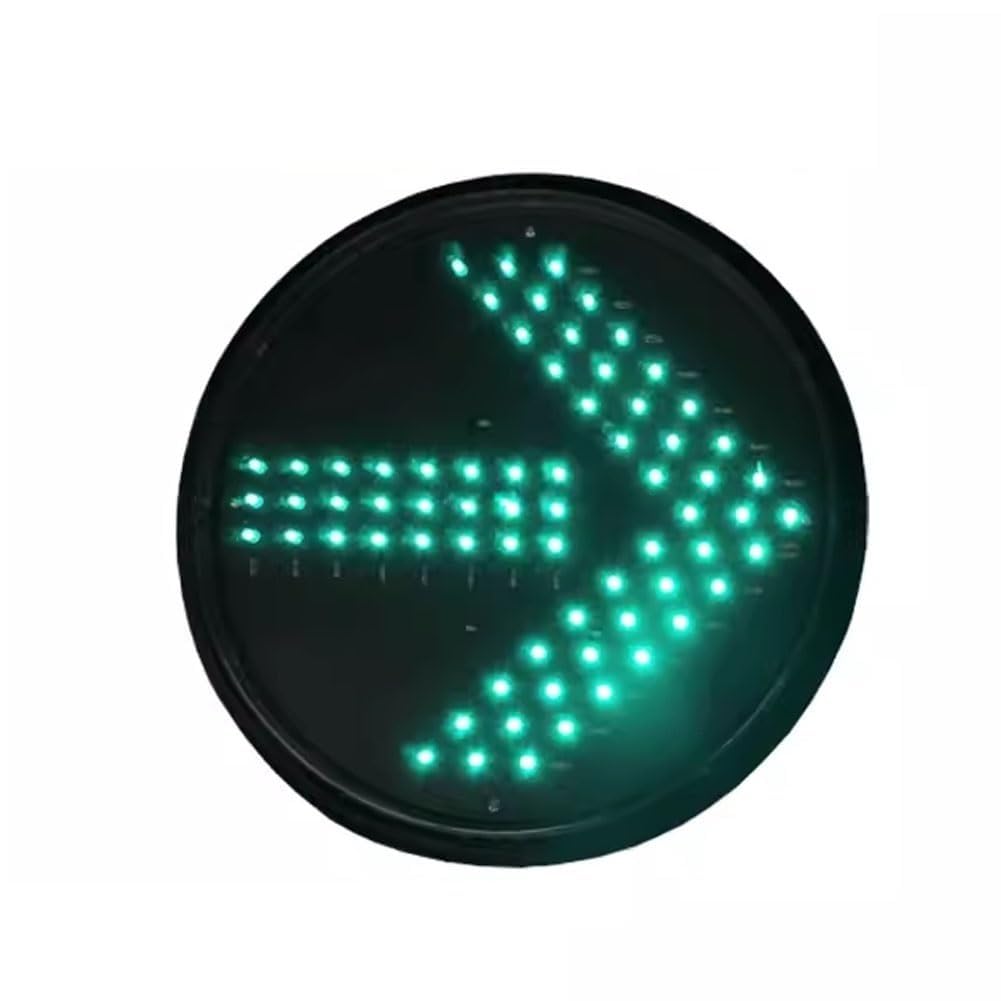 Nzvzgktntw Green Round Arrow Traffic Light Wick For Toll Booths,Waterproof Led Traffic Signal Light, Car Washes, Shopping Centres, Parking Lane(,200Mm)