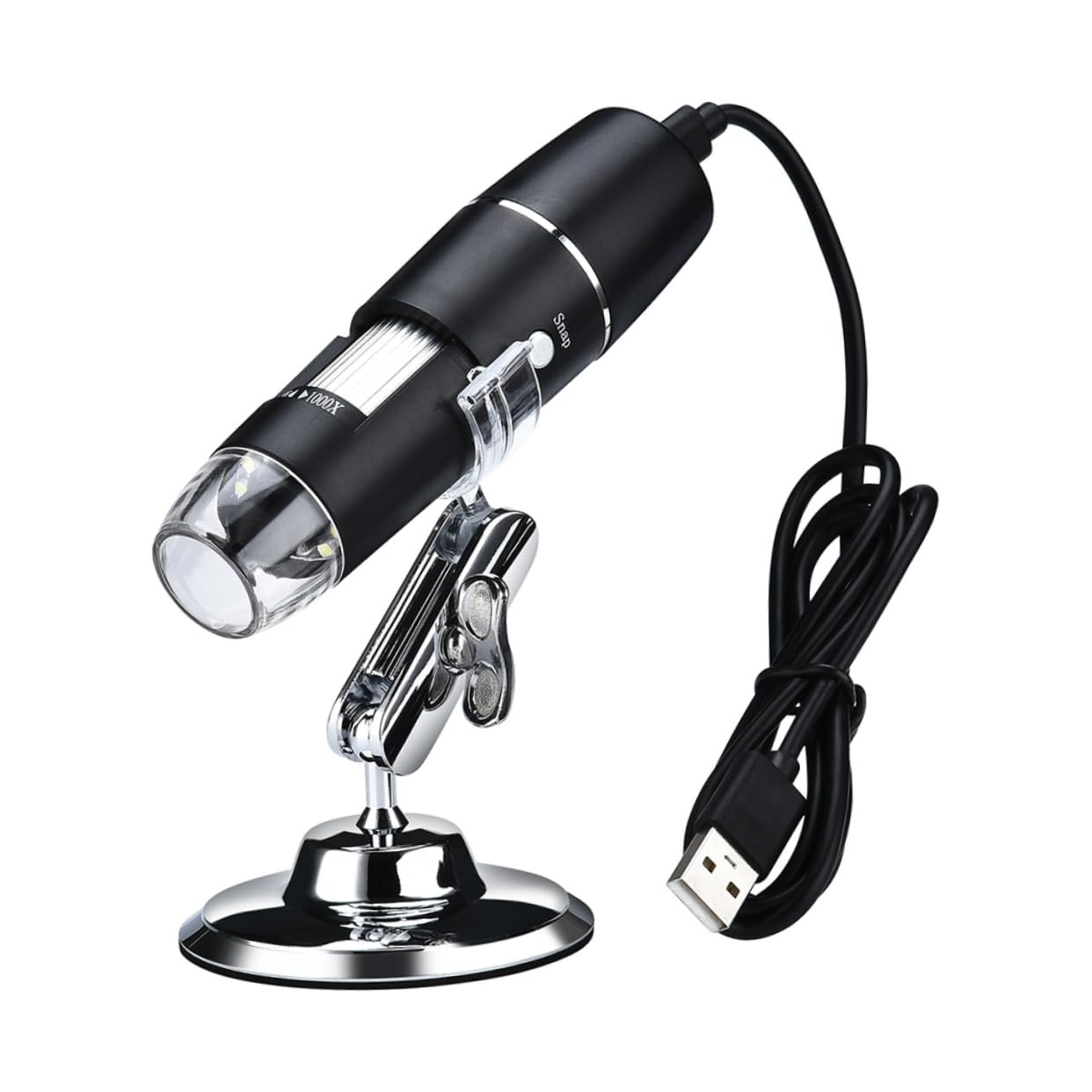 HOMSFOU Digitale Lupe mit USB-anschluss Led-Beleuchtung Flexibler Arm für Reparatur Inspektion Elektronik Labor und Sammlerstücke Vergrößerungsglas für Schmuck Jade und Antiquitäten