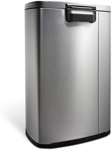 Miniatura 2 de Ninestars SOT-50-8 - Papelera grande, color plateado