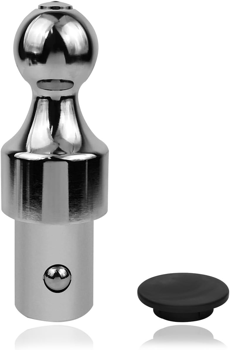 Puck System Gooseneck Hitch Ball, 2-5/16 Inch Gooseneck Ball, 30,000LBS Load Capacity, 7500 lbs VTW, with Rubber Hole Cover, Replace# 60629, Fit for Nissan Titan XD, Ford, GMC