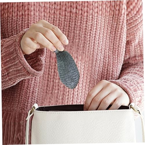 Vintage Coin Purse, Double Mesh Metal Purse with Stretchable Opening, 1920's English Coin Holder with Long Chain3