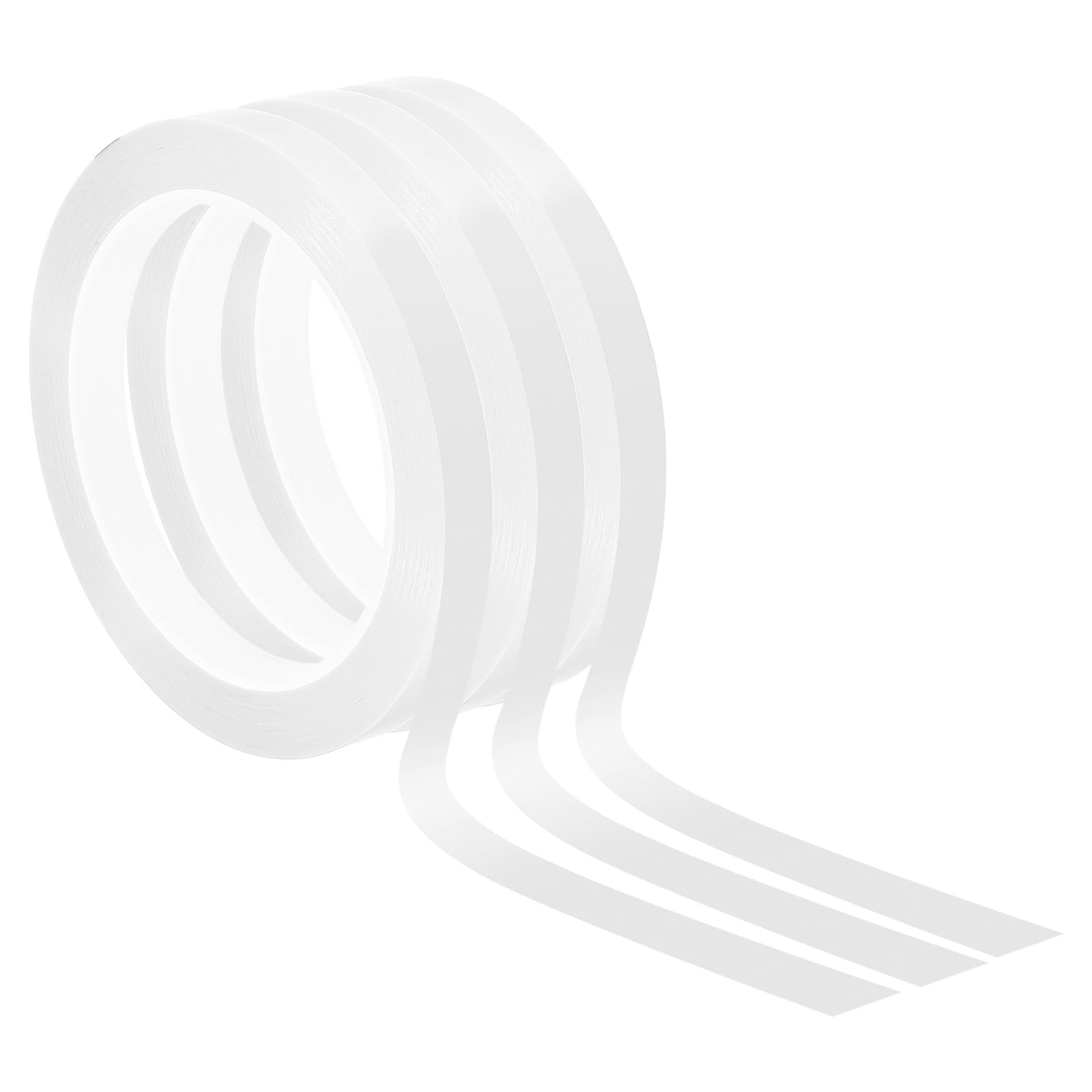PATIKIL Whiteboard Tape 12mm X 66m, 3 Pack Thin Dry Erase Tape for Graphic Chart Marking DIY Art White